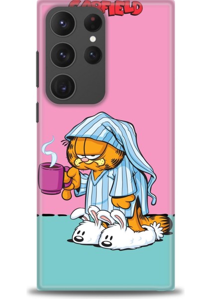 Samsung Galaxy S23 Ultra Kılıf Hd Baskılı - Garfield + 9h Nano Ekran Koruyucu