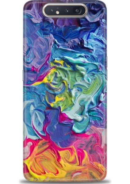 Samsung Galaxy A80 Kılıf Hd Baskılı - Colors + 9h Nano Ekran Koruyucu