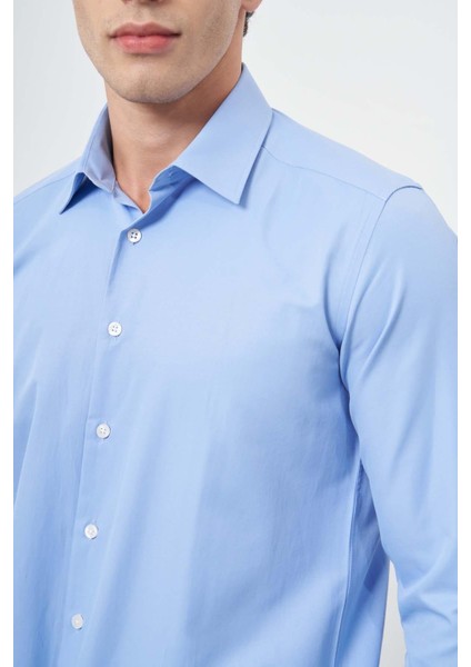 Beyaz Uzun Kol Düz Bez Ayağı Sert Yaka Cepsiz Pamuklu Classic Slim Fit Gömlek 1004245267 fırsatları