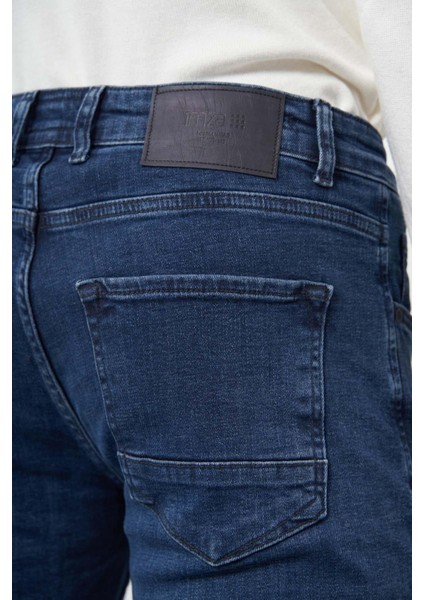 Koyu Haki Düz Gabardin Pamuklu 5 Cep Slim Fit Casual Denim Pantolon 1023245155