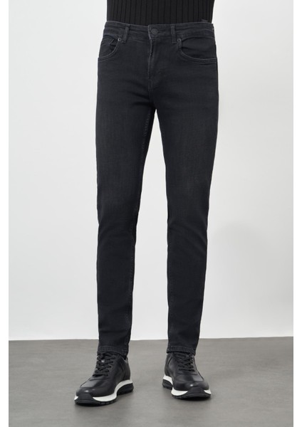 Koyu Haki Düz Gabardin Pamuklu 5 Cep Slim Fit Casual Denim Pantolon 1023245155