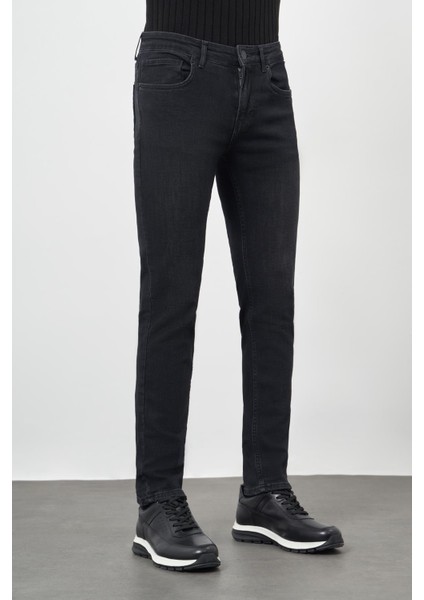 Koyu Haki Düz Gabardin Pamuklu 5 Cep Slim Fit Casual Denim Pantolon 1023245155
