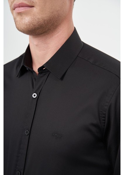 Beyaz Uzun Kol Düz Bez Ayağı 032 Sert Yaka Classic Slim Fit Gömlek 1004245324 fırsatları