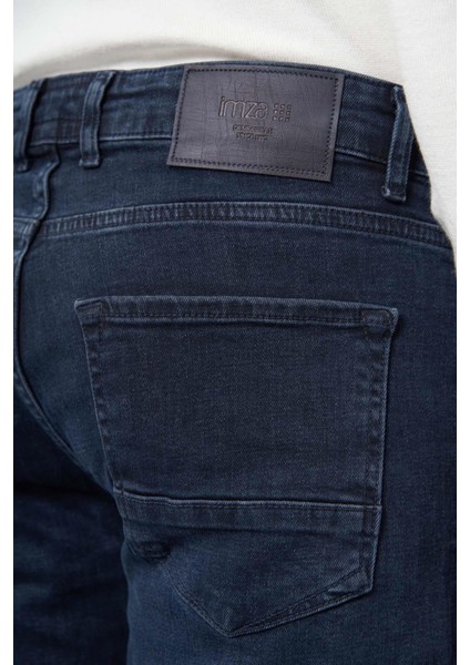 Koyu Haki Düz Gabardin Pamuklu 5 Cep Slim Fit Casual Denim Pantolon 1023245155