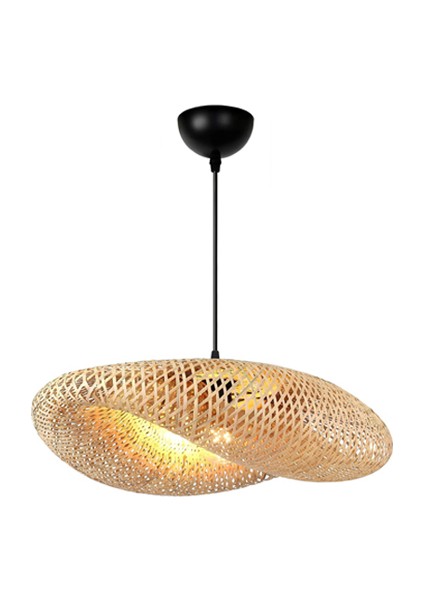 Istanbul Avize Vangu Siyah Duylu 40 cm Avize Bambu,iskandinav,bohem,rattan,modern,rustik Aydınlatma fiyatları