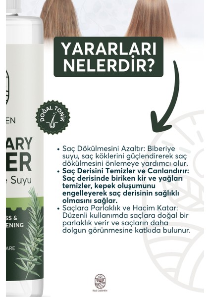 Biberiye Suyu Saç Uzamasını Destekleyici, Saç Toniği 150 ml fiyatları