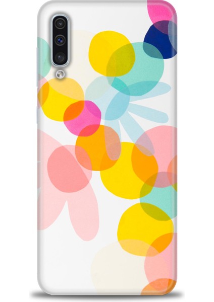 Samsung Galaxy A50S Kılıf Hd Baskılı - Color Flowers + 9h Nano Ekran Koruyucu