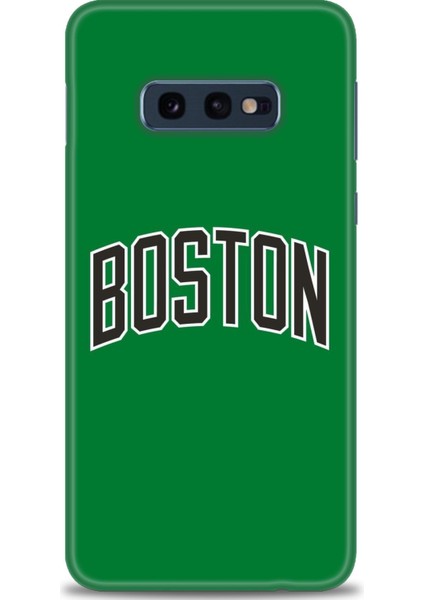 Samsung Galaxy S10E Kılıf Hd Baskılı - Boston Yeşil + 9h Nano Ekran Koruyucu