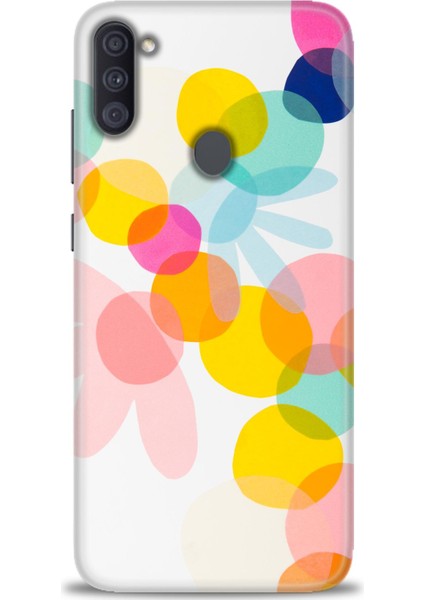 Samsung Galaxy A11 Kılıf Hd Baskılı - Color Flowers + 9h Nano Ekran Koruyucu