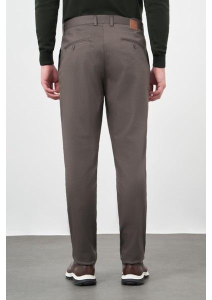 Koyu Haki Pamuklu Yandan Cepli Casual Comfort Fit Chino Pantolon 1003245164 indirimleri