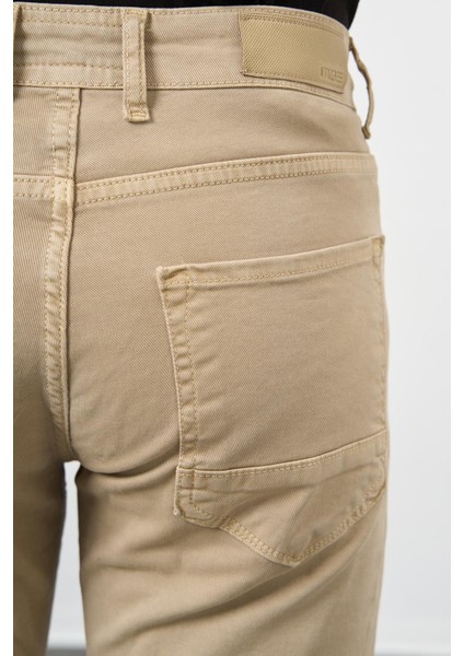 Koyu Antrasit Düz Gabardin Pamuklu 5 Cep Slim Fit Casual Pantolon 1003245319