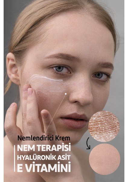 Nem Terapisi E Vitamini Hyalüronik Asit İçeren Nemlendirici Krem Kuru Cilt 50 ml