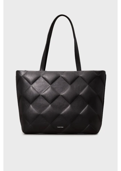 Calvin Klein Geometrik Desenli Fermuarlı Tote Çanta K60K612906BEH Bayan Çanta K60K612906 Beh