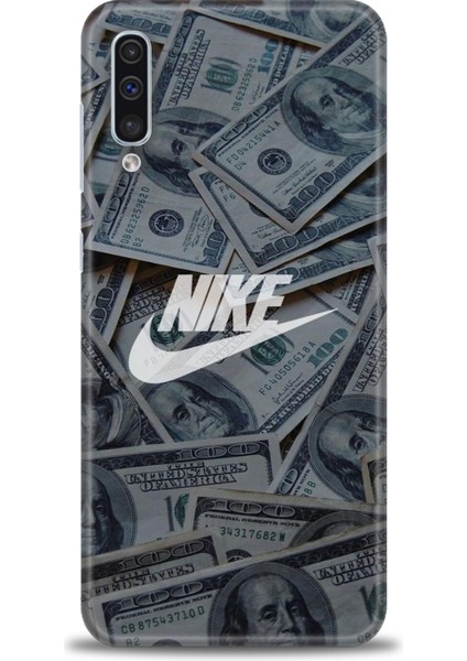 Samsung Galaxy A50S Kılıf Hd Baskılı - Nike Dolar + 9h Nano Ekran Koruyucu