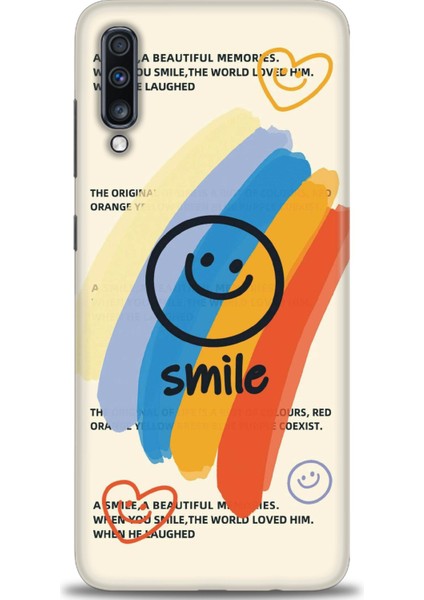 Samsung Galaxy A70 Kılıf Hd Baskılı - Smile + 9h Nano Ekran Koruyucu