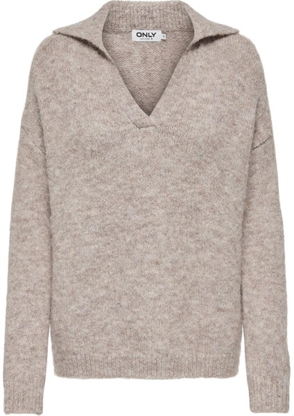 Onlmaggıe Lıfe Ls Splıt Neck cc Knt Koyu Bej 15324310 fiyatları