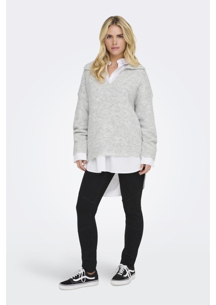 Onlmaggıe Lıfe Ls Splıt Neck cc Knt GRİMELANJ15324310 indirimleri