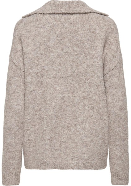 Onlmaggıe Lıfe Ls Splıt Neck cc Knt Koyu Bej 15324310 modelleri