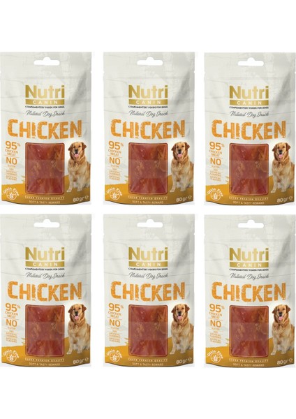 Tavuklu Fileto Tahılsız Köpek Ödülü 80 Gr. x 6 Adet