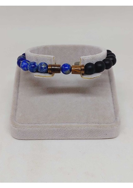 Lapis & Oniks Taşı 8mm Tasarım Bileklik Hawaii Model (9420) fiyatları