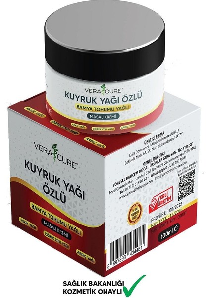 Kuyruk Yağı Özlü Bamya Tohumu Yağlı Krem %100 Doğal Özel Formül 100 ml