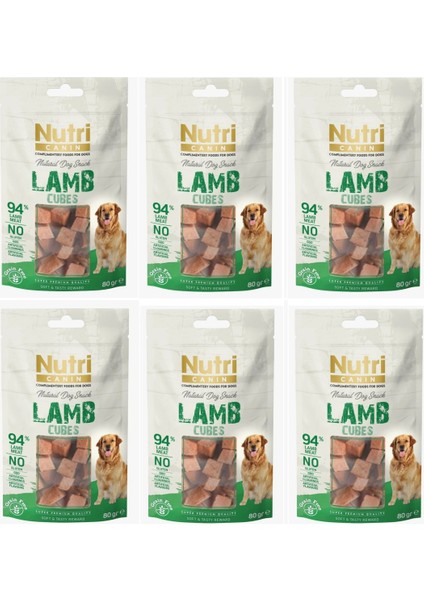 Kuzu Etli Küp Tahılsız Köpek Ödülü 80 Gr. x 6 Adet