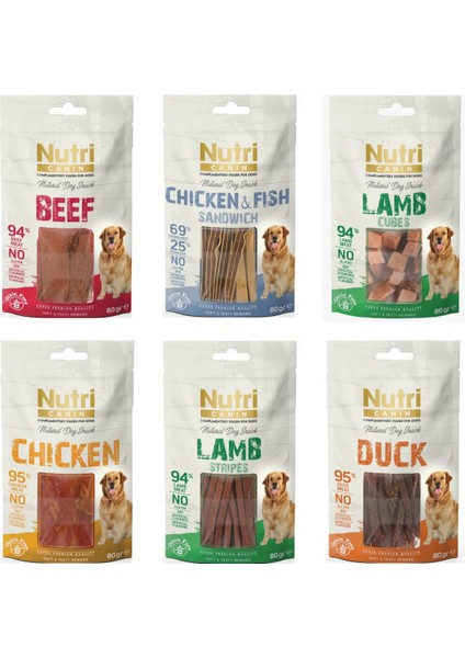 6 Çeşit Karma Fileto Köpek Ödülü 80 Gr. x 6 Adet