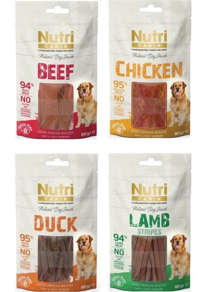 4 Çeşit Karma Fileto Köpek Ödülü 80 Gr. x 4 Adet
