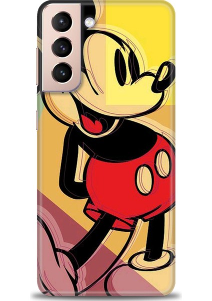 Samsung Galaxy S21 Fe Kılıf Hd Baskılı - Mickey Mousee + 9h Nano Ekran Koruyucu