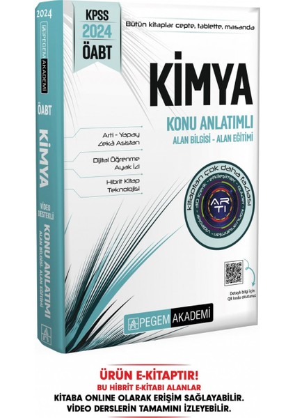 2024 KPSS ÖABT Kimya Öğretmenliği Konu Anlatımlı Hibrit E-Kitap