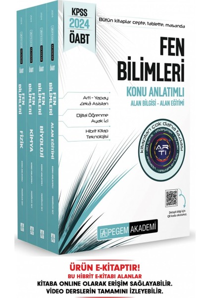 2024 KPSS ÖABT Fen Bilimleri Konu Anlatımlı Modüler Hibrit E-Kita