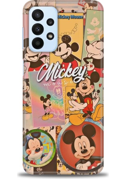 Samsung Galaxy A23 4g Kılıf Hd Baskılı - I Love Mickey + 9h Nano Ekran Koruyucu