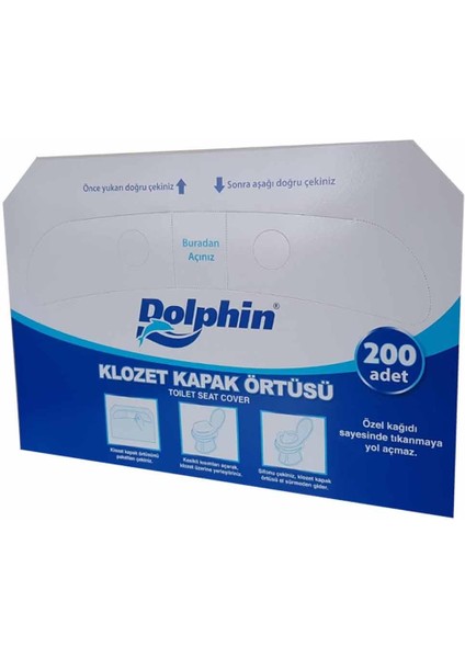 Klozet Kapak Örtüsü Kağıdı - Beyaz - 200'LI Paket