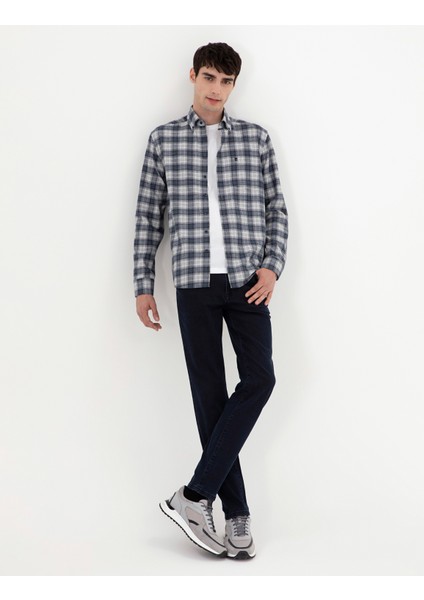 Erkek Lacivert Slim Fit Jean Pantolon 50294576-Vr033