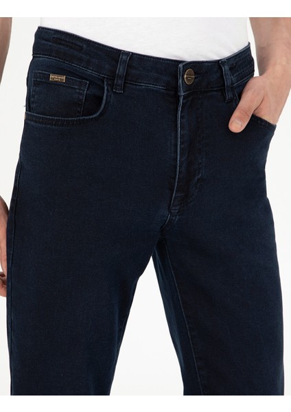 Erkek Lacivert Slim Fit Jean Pantolon 50294576-Vr033