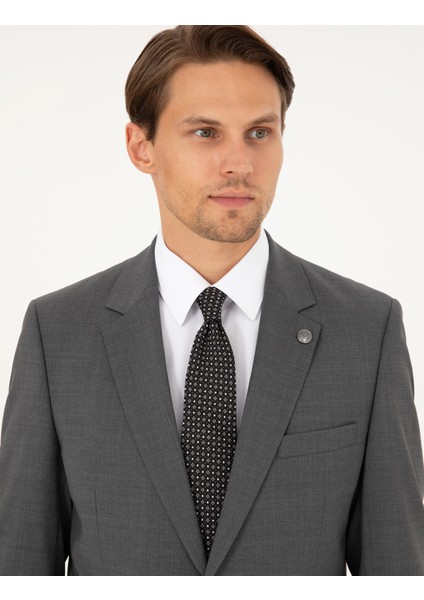 Erkek Füme Slim Fit %100 Yün Takım Elbise 50294275-VR058 fiyatları