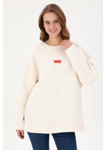 Kadın Krem Sweatshirt 50294221-VR071