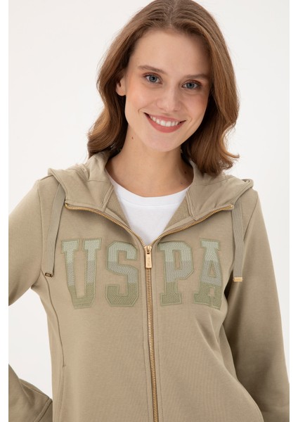 Kadın Açık Haki Sweatshirt 50289540-VR183 fiyatları