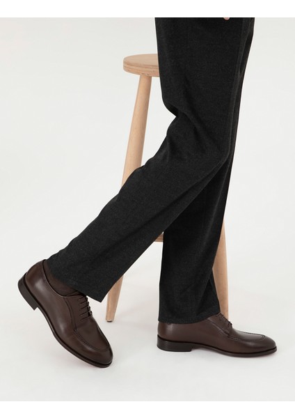 Erkek Kahverengi %100 Deri Klasik Ayakkabı 50295849-VR029 fiyatları