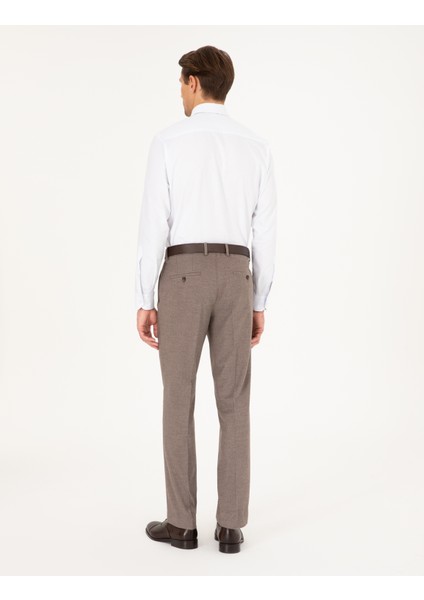 Erkek Açık Kahverengi Slim Fit Kumaş Pantolon 50293167-VR002