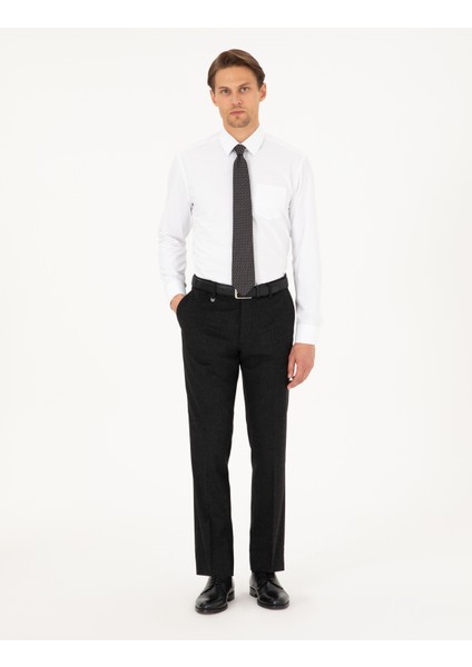 Erkek Antrasit Slim Fit Kumaş Pantolon 50293167-Vr006