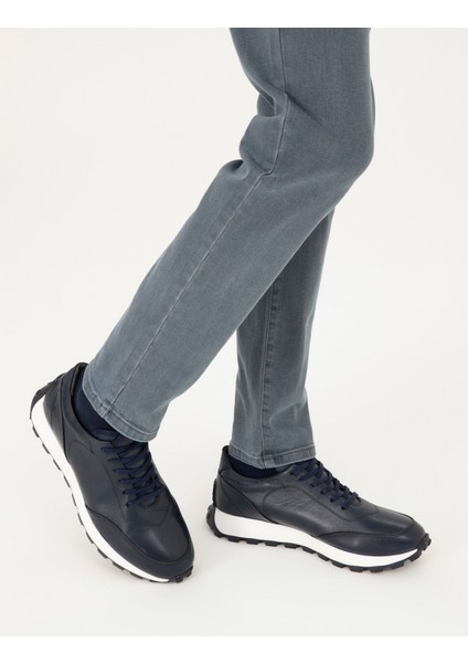 Erkek Lacivert %100 Deri Casual Ayakkabı 50298536-VR033