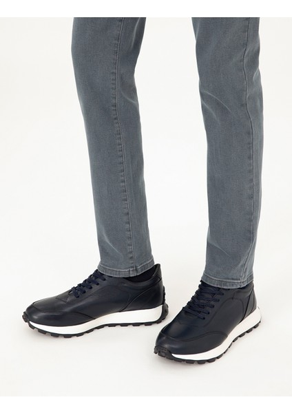 Erkek Lacivert %100 Deri Casual Ayakkabı 50298536-VR033 fiyatları