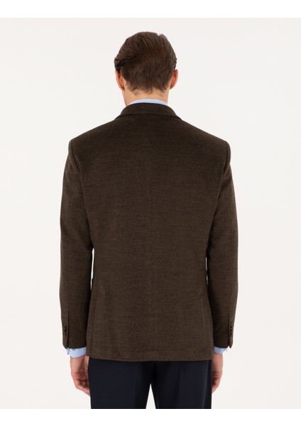 Erkek Kahverengi Slim Fit Ceket 50296044-VR029 indirimleri