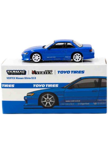 1:64 Vertex Nissan Silvia S 13 Toyo Tires (7 cm Uzunluğunda Metal Araba