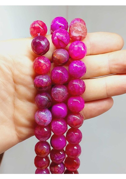 Akik Taşı Faset Kesim Dizi 14MM (54386)