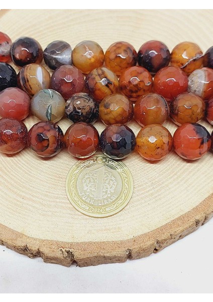 Akik Taşı Faset Kesim Dizi 14MM (54384) fiyatları