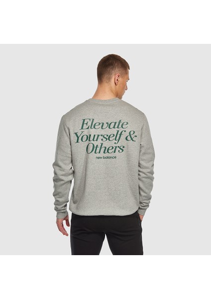 New Balance MNC3328 Gri Erkek Sweatshirt