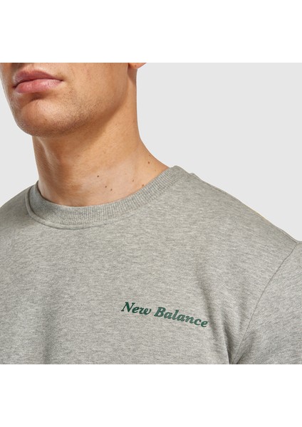 New Balance MNC3328 Gri Erkek Sweatshirt