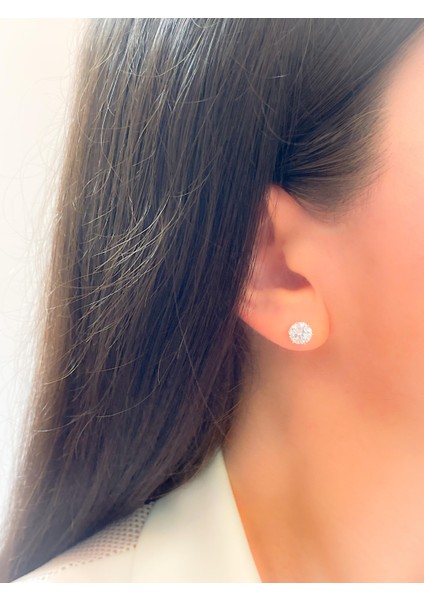 Çelik Küpe 8mm Zirkon Taşlı Küpe fiyatları